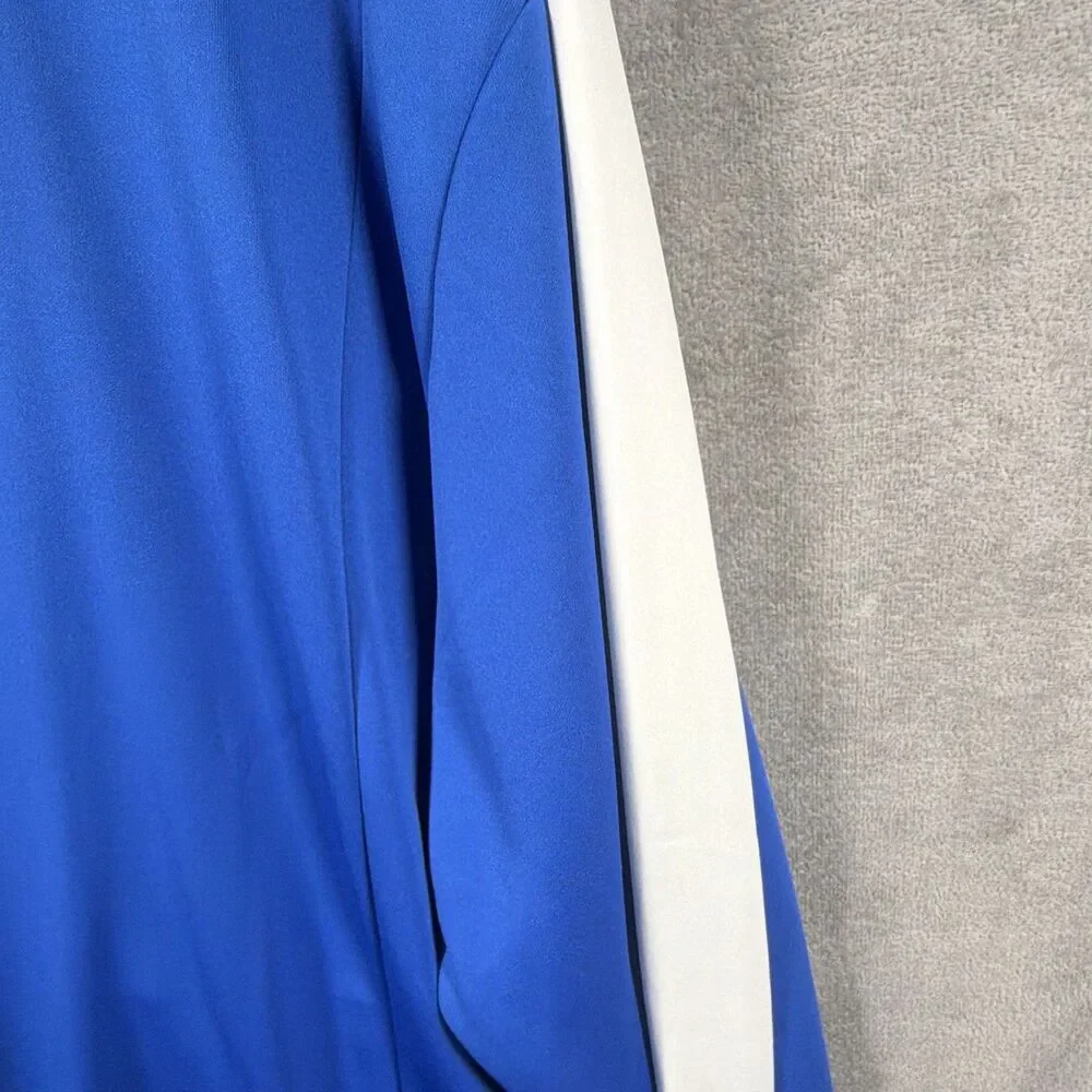 Jordan Men’s Blue/White Colorblock Track Jacket 2XL Regular Full Zip Mock Neck